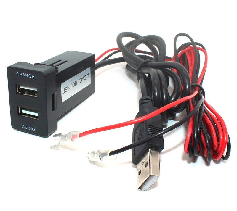 Bluejw 12/24V Car USB Charger & Audio Adapter for Toyota Camry Corolla RAV4 4Runner Tacoma - Fast Car Phone Charger & Automobile Accessories - Image 5